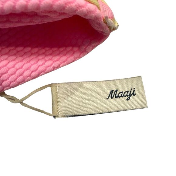 NWOT Maaji Floral Underwire Reversible Lace Up Tie Back Bikini Top Multicolor XL - Picture 4 of 5